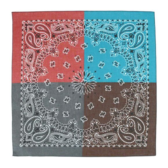 CTM Quad Paisley Print Bandana - Picture 1 of 1
